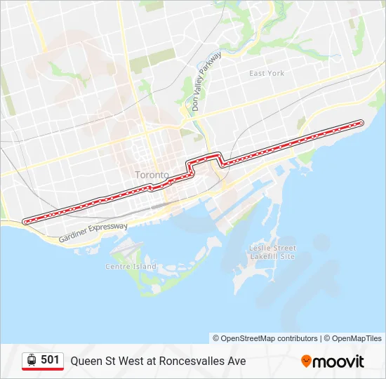 501 Streetcar Line Map