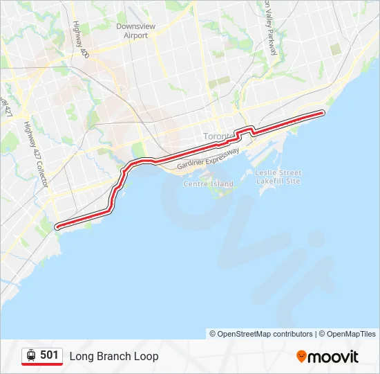 501 Streetcar Line Map