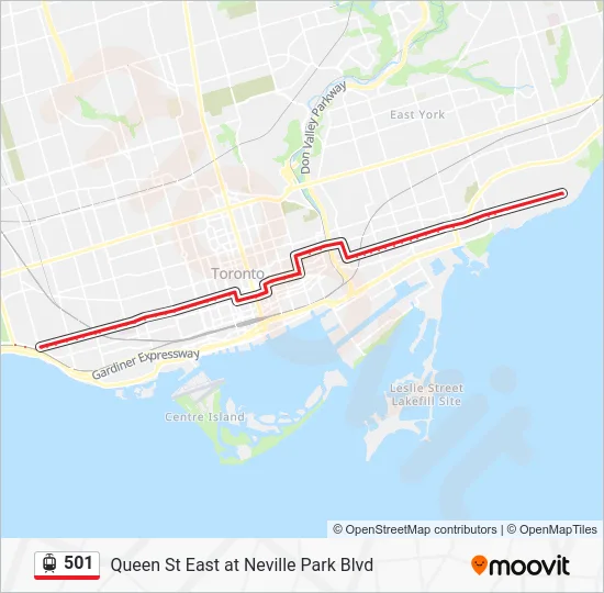 501 Streetcar Line Map