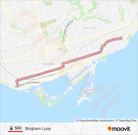 503 Streetcar Line Map