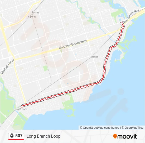 507 Streetcar Line Map