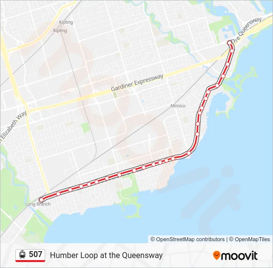 507 Streetcar Line Map