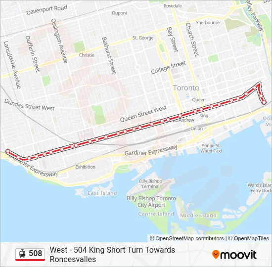 508 Route: Schedules, Stops & Maps - West - 504 King Short Turn Towards ...