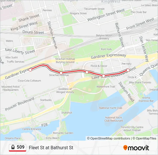 509 Streetcar Line Map