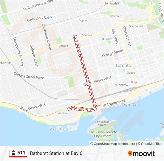 511 Streetcar Line Map