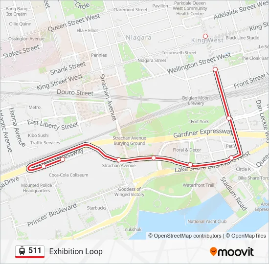 511 Streetcar Line Map