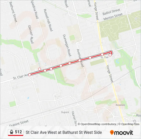 512 Streetcar Line Map