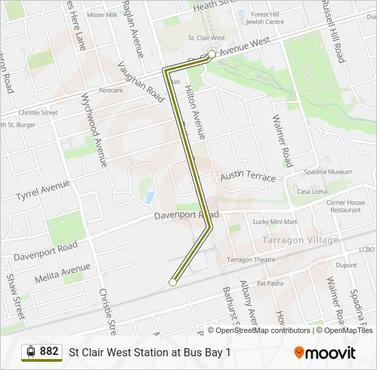 882 Streetcar Line Map
