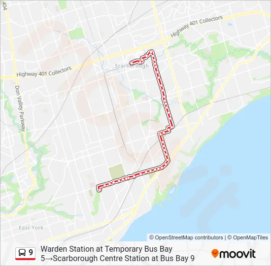 9 Bus Line Map