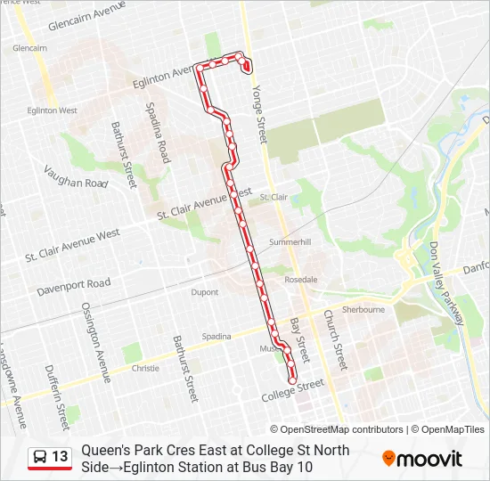 13 Bus Line Map