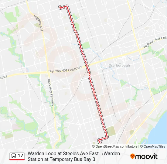 17 Bus Line Map