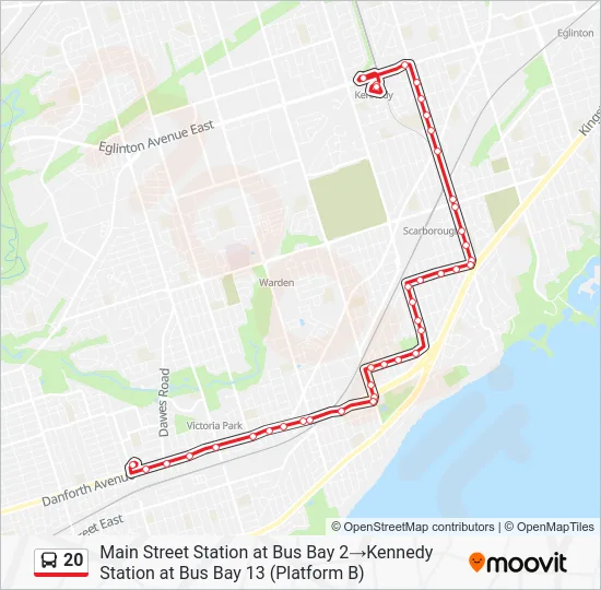 20 Bus Line Map