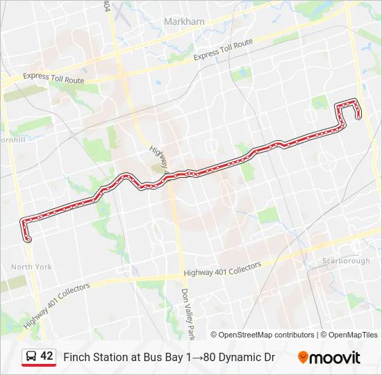 42 Bus Line Map