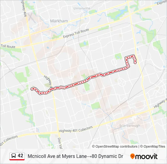 42 Bus Line Map
