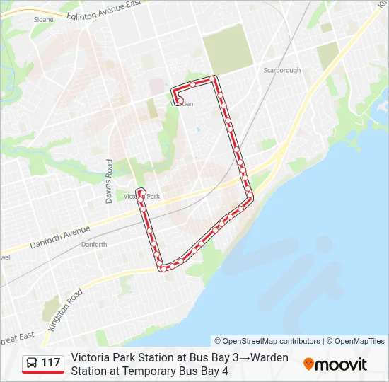 117 Route: Schedules, Stops & Maps - Victoria Park Station at Bus Bay 3 ...