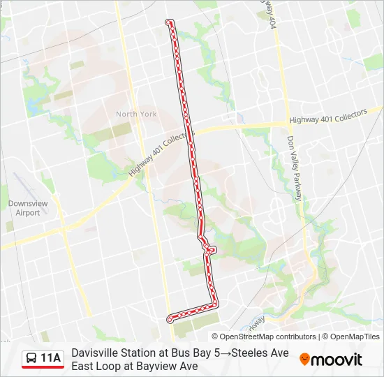 11A Bus Line Map