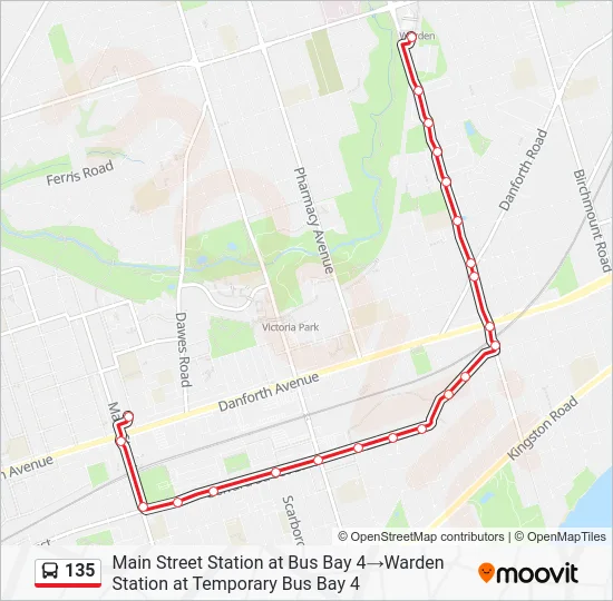 135 Bus Line Map