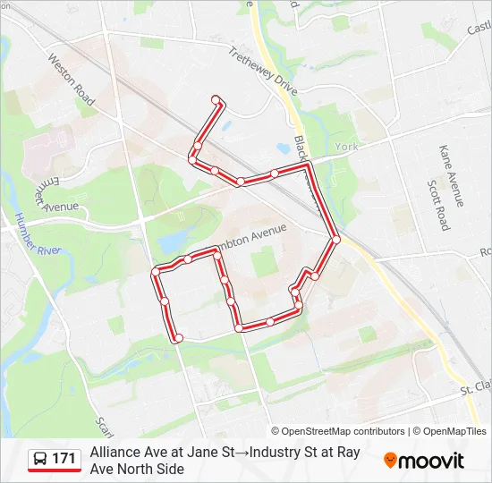 171 Bus Line Map