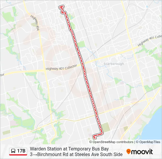17B Route: Schedules, Stops & Maps - Warden Station at Temporary Bus ...