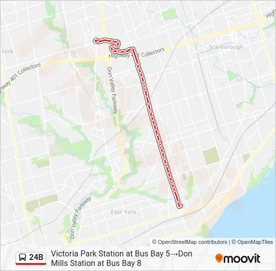 24B Bus Line Map
