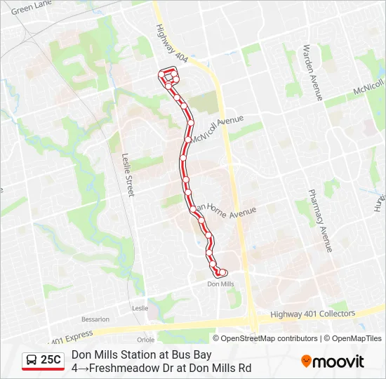 25C Bus Line Map