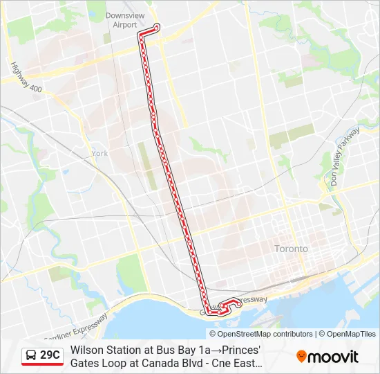 29C Bus Line Map