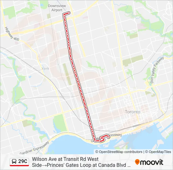 29C Bus Line Map