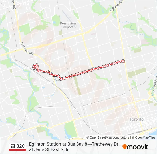 32C Bus Line Map