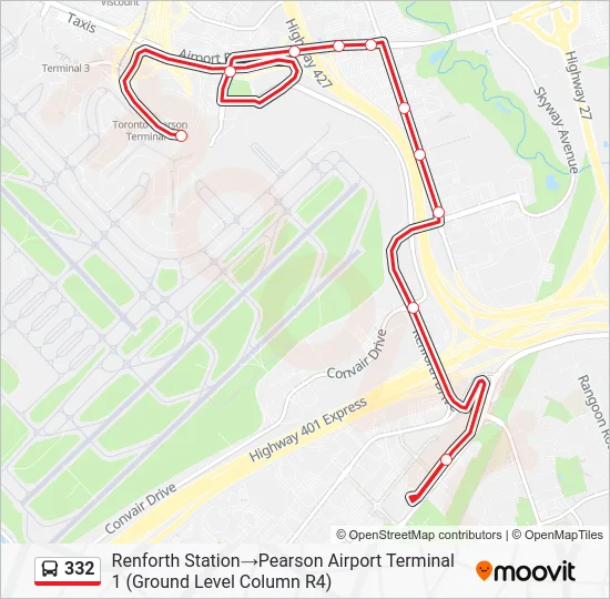 Revforth 332 Route: Schedules, Stops & Maps - Renforth Station→Pearson Airport ...