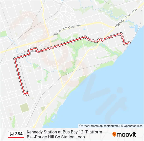 38A Bus Line Map