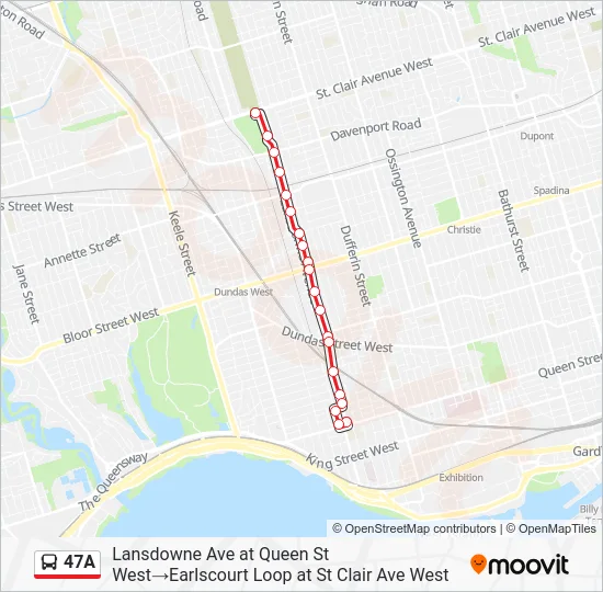 47A Bus Line Map