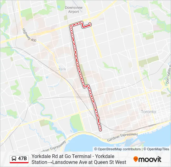 47B Bus Line Map