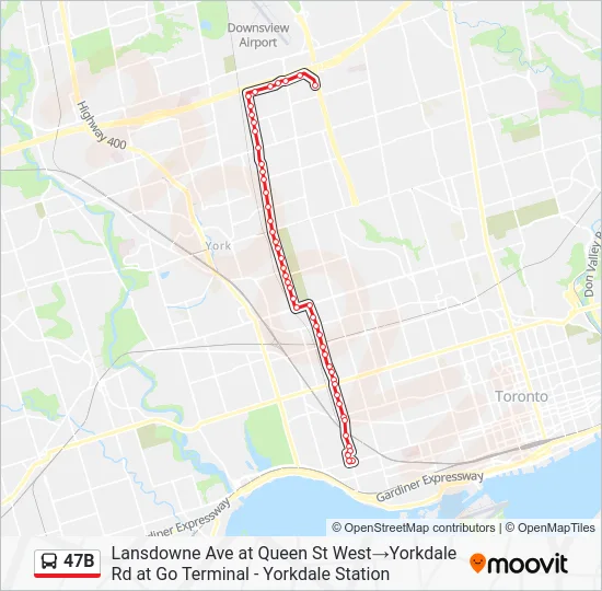 47B Bus Line Map
