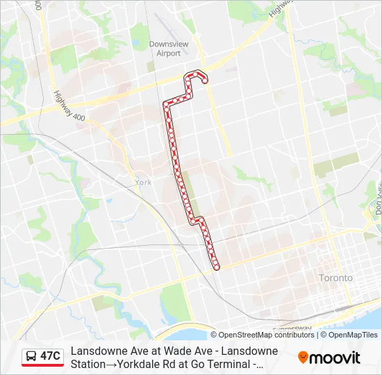 47C Bus Line Map