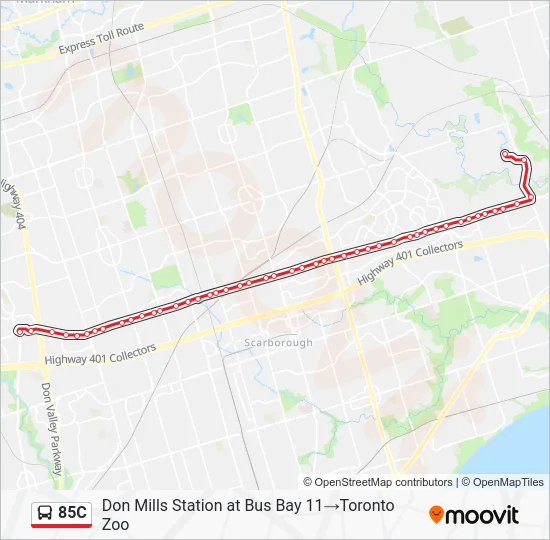 85C Bus Line Map
