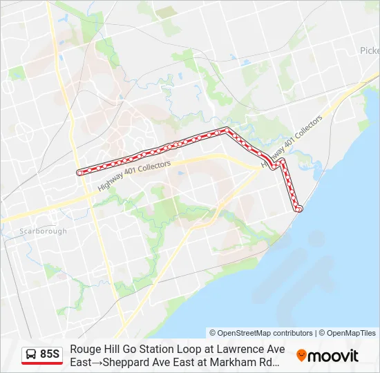 85S Bus Line Map