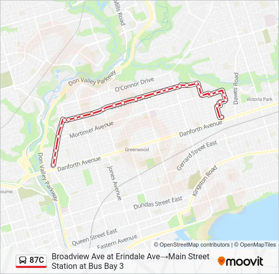87C Bus Line Map