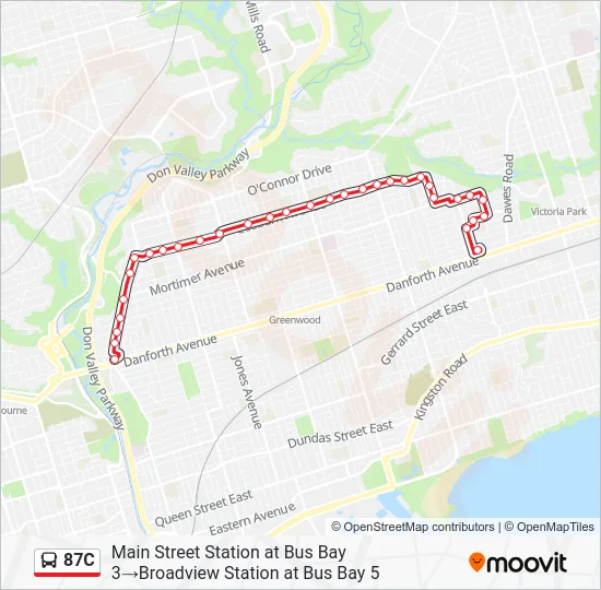 87C Bus Line Map