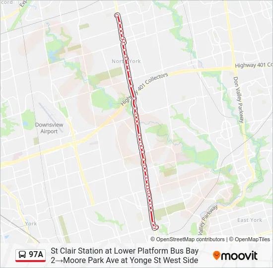97A Bus Line Map