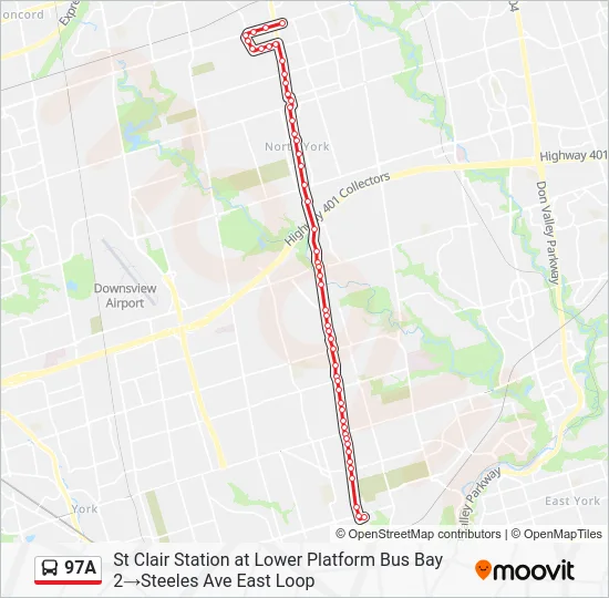 97A Bus Line Map