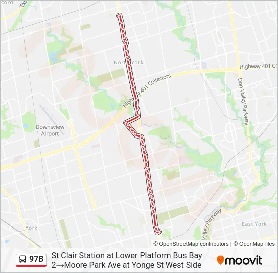 97B Bus Line Map