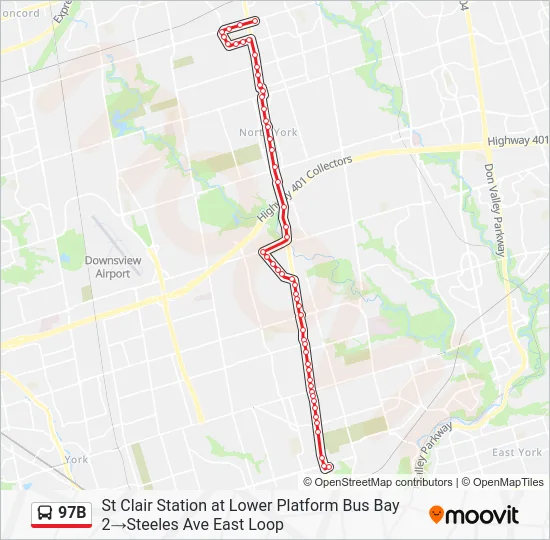 97B Bus Line Map
