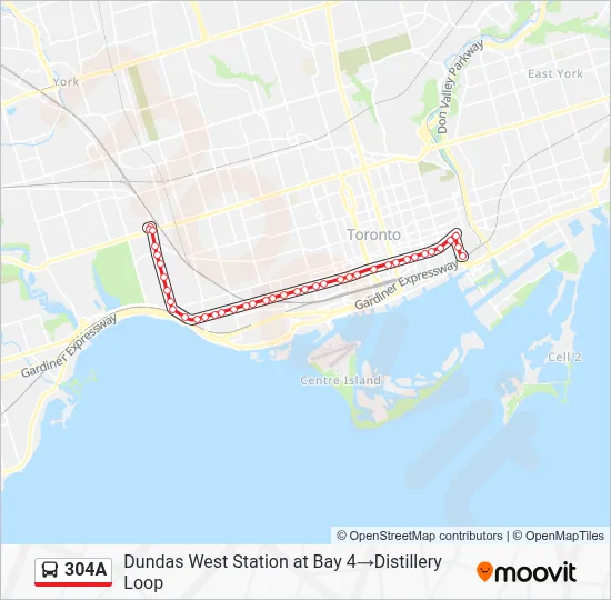 304A Route: Schedules, Stops & Maps - Dundas West Station at Bay 4‎→ ...