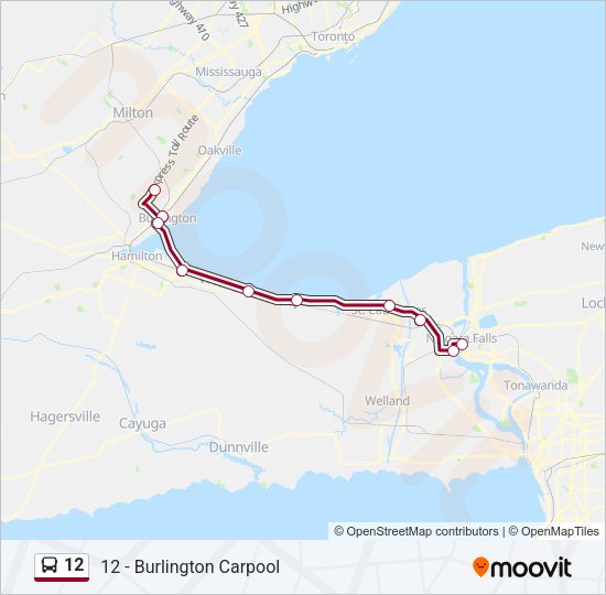 12 Bus Line Map