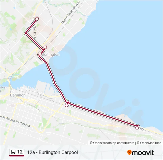 12 Bus Line Map