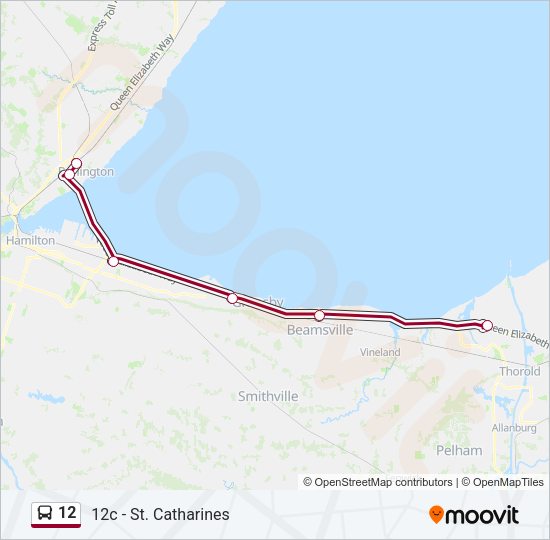 12 Bus Line Map