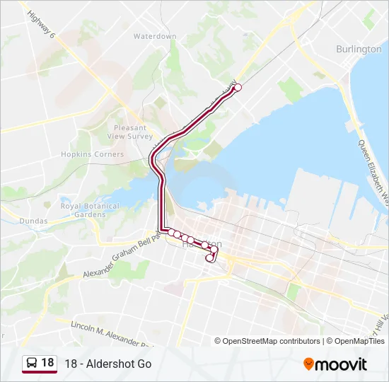 18 Bus Line Map