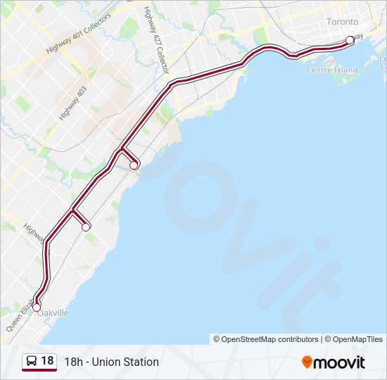 18 Bus Line Map