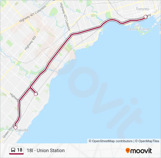 18 Bus Line Map