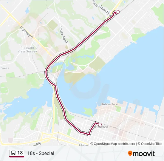 18 Bus Line Map